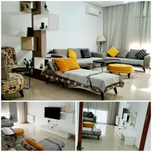 APT S4 meublé Neuf Cité Palmeraies l'aouina à l'année  à Tunis